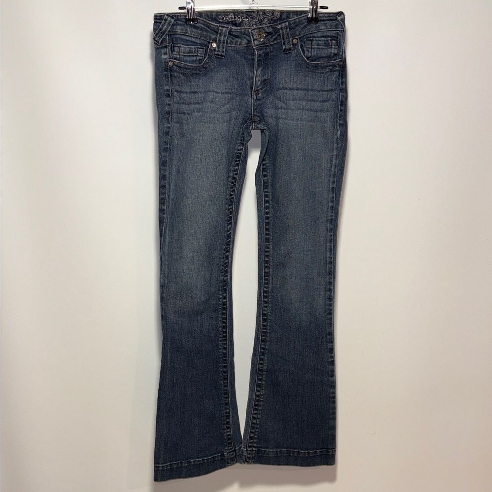 Refuge Women's Boot Cut Jeans - Dark Blue